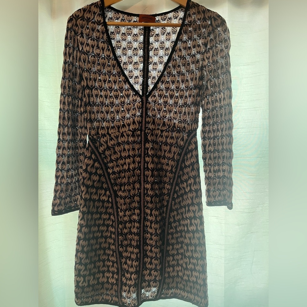 Missoni Black and Purple Patterned Dress